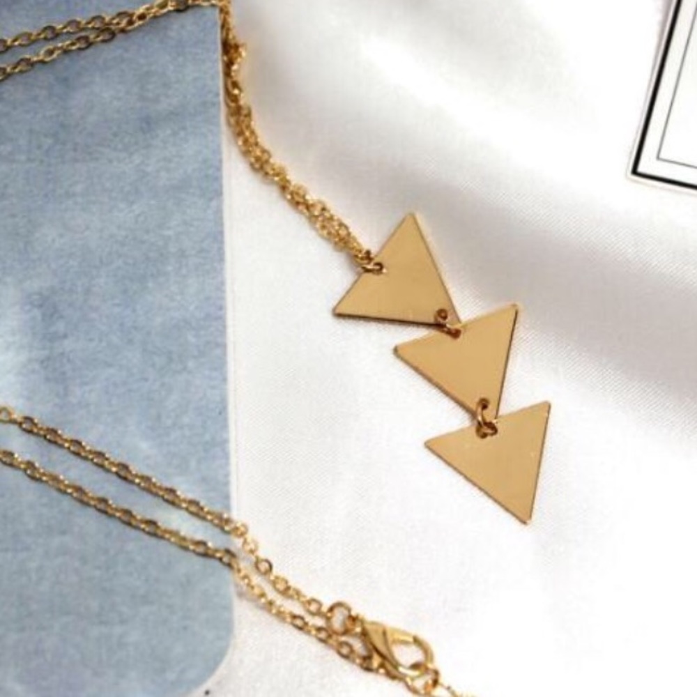Host Pick Geometric Necklace Gold Tone Boho